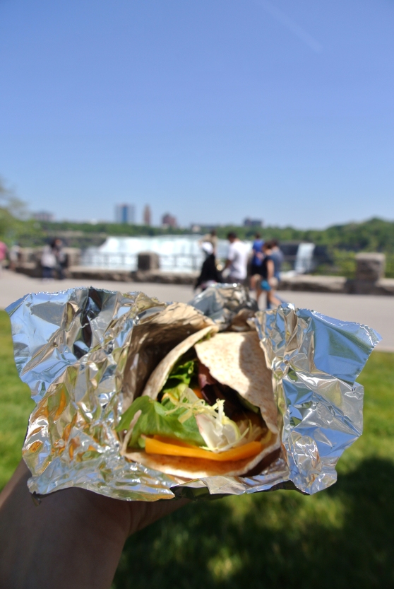 Picnic by the falls! Check out this yummy burrito prepared by le bf :3 
