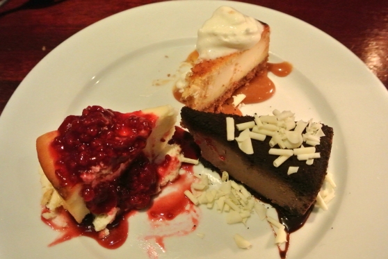 Dessert: Heavenly Cheese Cake Trio