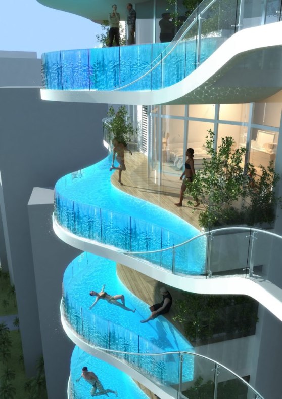 Floating Balcony Pools in Mumbai, India