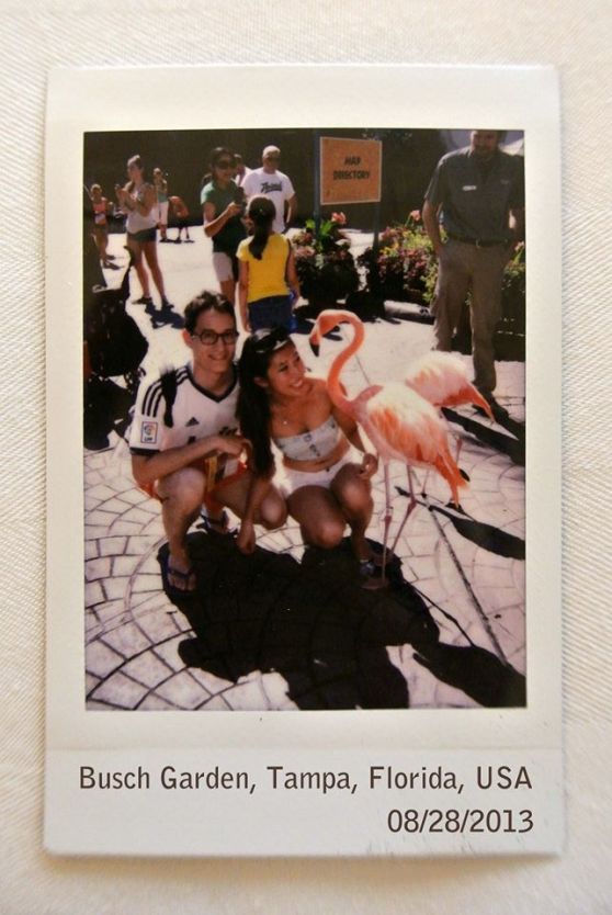 Hugged by a flamingo. Life goal completed <3
