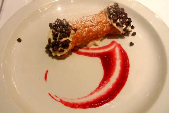 Dessert - cannoli with chocolate chips 